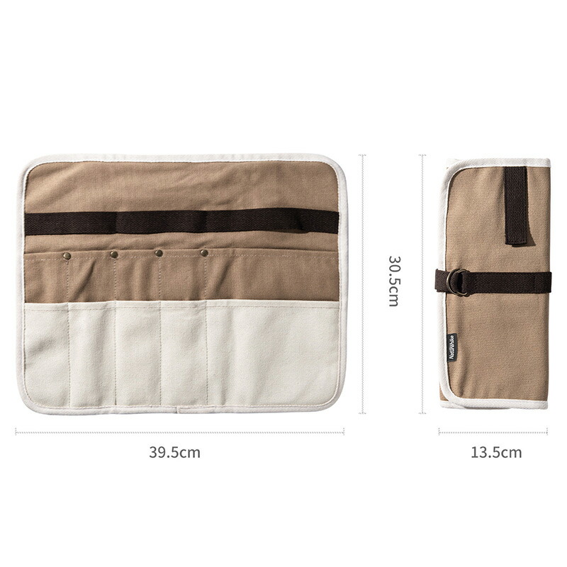【NatureHike】カトラリーケース食器収納バッグ収納ポケットツールロールポーチ保管バッグ工具袋布巻きキャンプ車中泊アウトドアBBQ登山