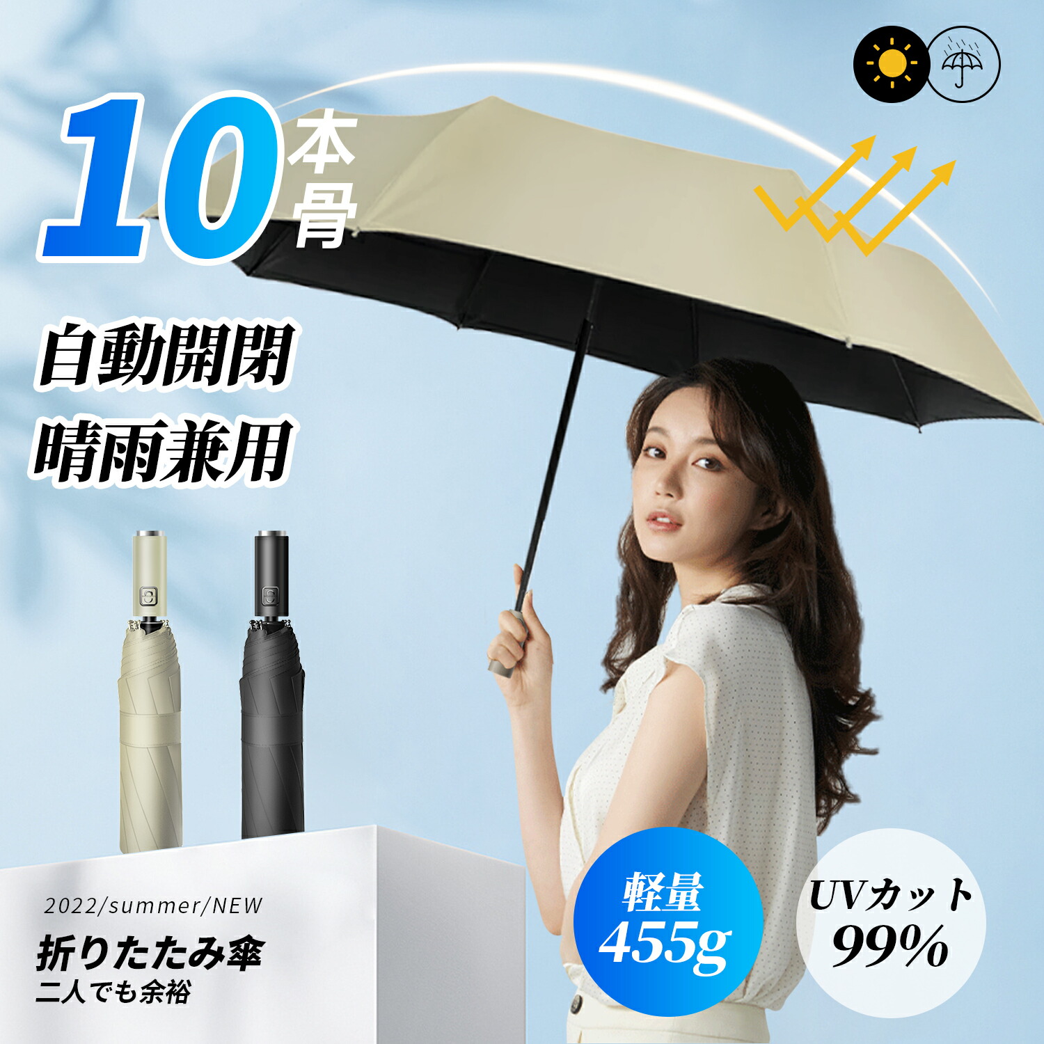 楽天市場】雨傘 折りたたみ 傘 軽量 レディース メンズ 自動開閉 10本