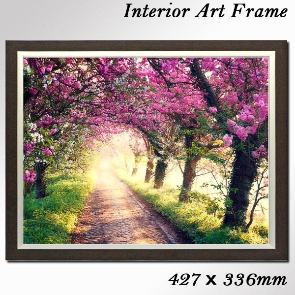 風景画　リビ壁掛けアート アートパネル 風景画 フォトグラファー Bart Ceuppens 写真 額縁付き 並木 道 花 植物 自然 春 海外 母の日 ギフト インテリア雑貨 キャンバスジグレー版画