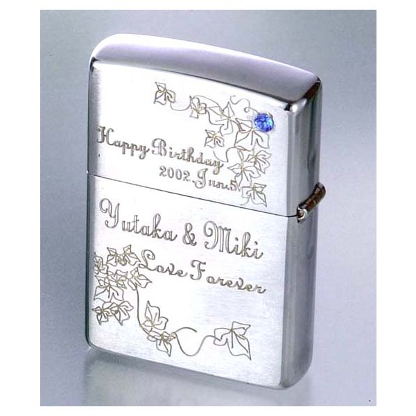 【ZIPPO　ライター】【ZIPPO　名入れ】【名入れ プレゼント】 バースディジュエリー オリジナルZIPPO