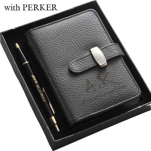 【名入れ専門】【名入れ プレゼント】 PARKER IM-ボールペン＆手帳カバー　オリジナルギフトセット ギフトBOX入り
