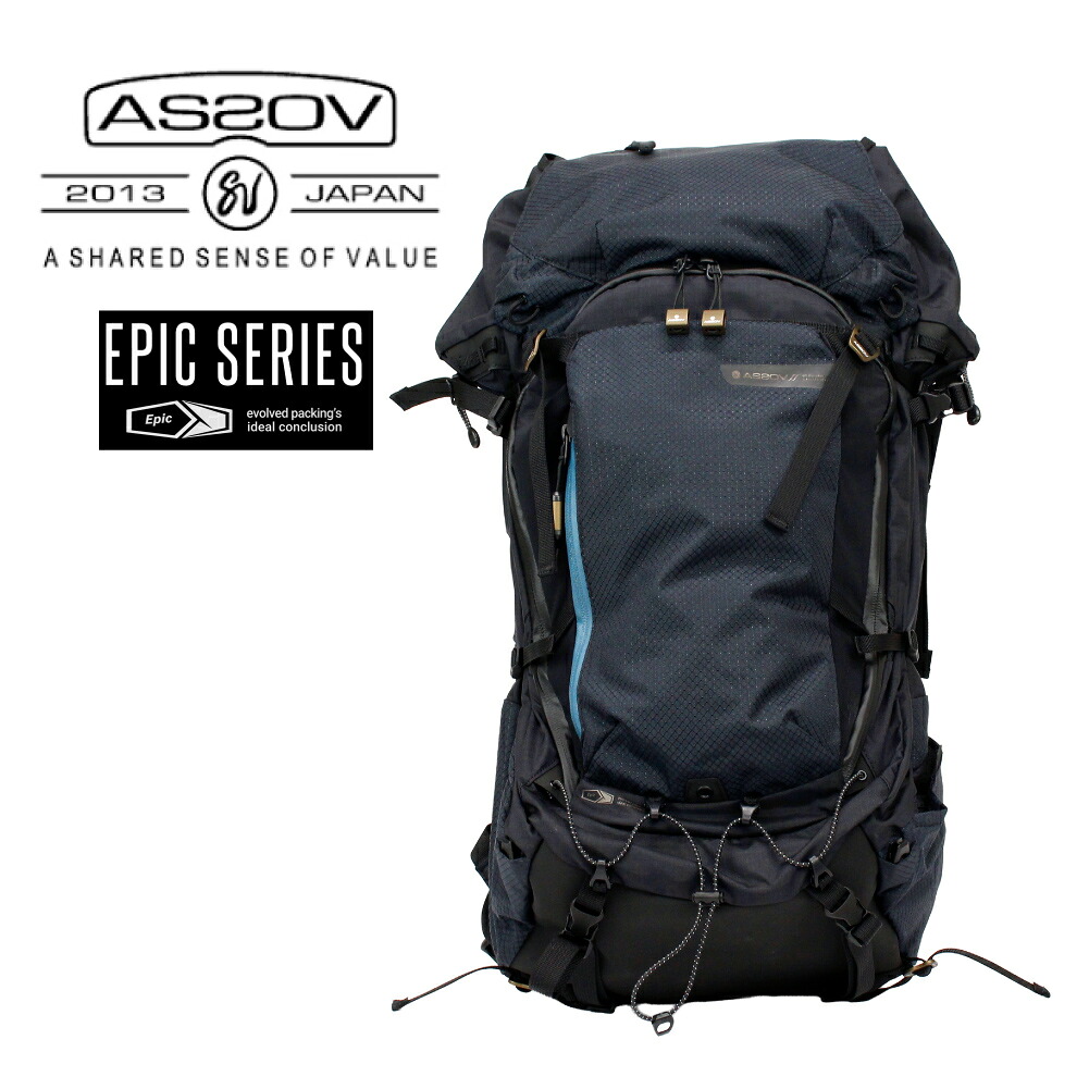 AS2OV Assob Backpack 30L Outdoor Men's Mountaineering Camping Trip Domestic Travel Overseas Trip 1 Night 2 Night 3 Night Black Mountain Rucksack Brand EPIC SERIES BACK PACK Epic Series 602405