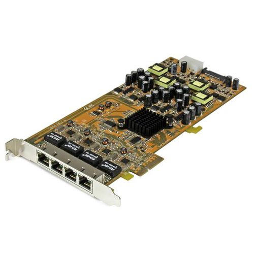ＳｔａｒＴｅｃｈ．ｃｏｍ LANカード/PCI Express/x4/4x RJ45/10/100/1000 Mbps/PoE(ST4000PEXPSE) 目安在庫=△｜いぃべあー　店