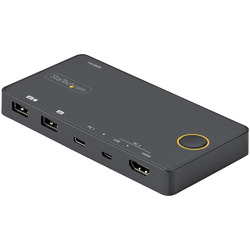 StarTech.com KVMスイッチ USB-C USB-A接続 2ポート 1画面 HDMI 4K60Hz(SV221HUC4K) 目安在庫=△