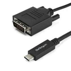 StarTech.com ディスプレイ変換ケーブル/USB-C - DVI/2m/1900x1200/ブラック(CDP2DVIMM2MB) 目安在庫\u003d○[メール便対象商品]