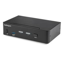StarTech.com KVMスイッチ/2ポート/1画面/DP 1.2/4K60Hz/USB 3.0 ハブ/AUX(SV231DPU34K) 目安在庫\u003d△