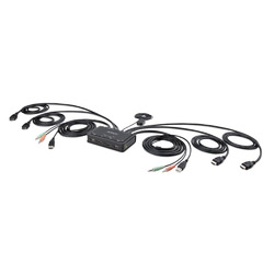 ＳｔａｒＴｅｃｈ．ｃｏｍ KVMスイッチ/2ポート/2画面/HDMI/4K60Hz/1.5m ケーブルタイプ(C2-DH46-UA2-CBL-KVM) 目安在庫\u003d△