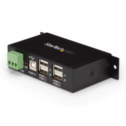 StarTech.com USBハブ/USB 2.0/USB-A - 4x USB-A/産業用メタル筐体/DIN・壁面(ST4200USBM) 目安在庫=○｜いぃべあー　店