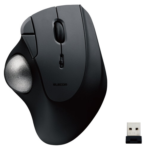 エレコム ELECOM トラックボールマウス/IST/36mmボール/親指/人工ルビー支持/無線2.4GHz/5ボ(M-IT10DRBK) メーカー在庫品