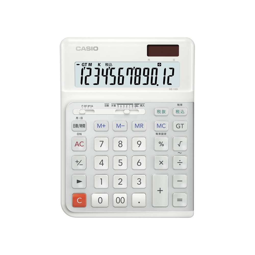 カシオ計算機 CASIO 電卓 DE-12D-WE-N 目安在庫=○|いぃべあー 店