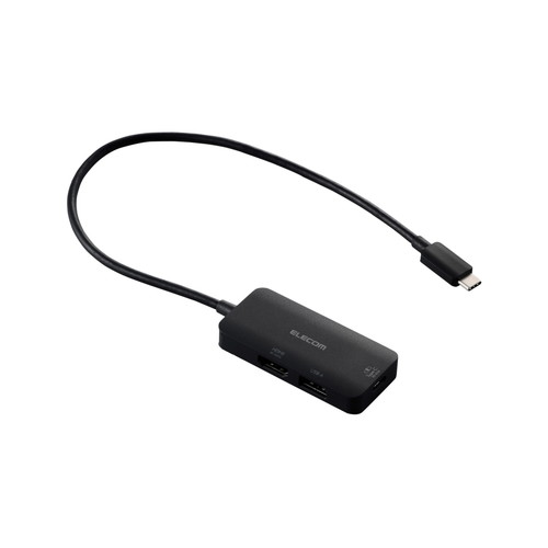 エレコム ELECOM USB Type-C ドッキングステーション 3-in-1 コンパクト ハブ PD 100W 黒(DST-C31BK) 目安在庫\u003d○