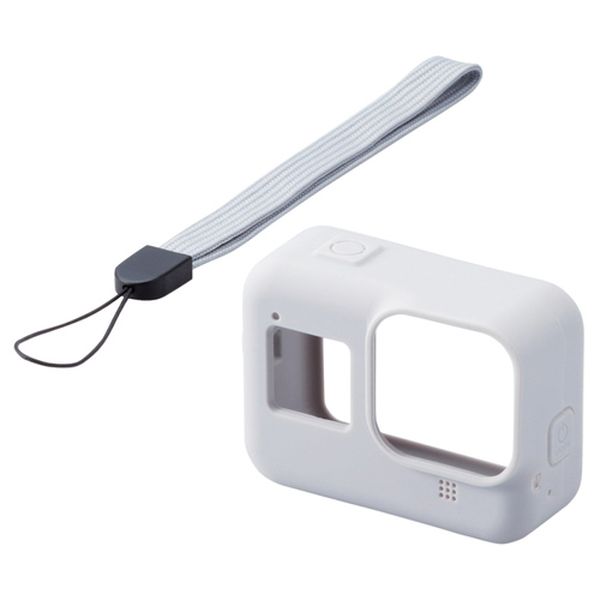 7周年記念イベントが LG アクションカメラ用アクセサリシリコンケースGoPro メーカー在庫品 AC-GP8BSSCGY HERO8 エレコム BL  アクセサリー・部品