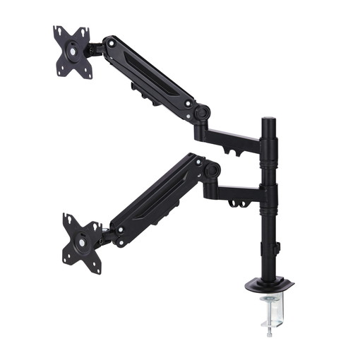 エレコム ELECOM モニターアーム デュアル 2画面 メカニカルスプリング式 ブラック(DPA-DSP01BK) メーカー在庫品｜いぃべあー　店