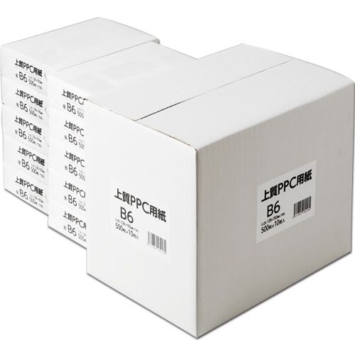 TPS 上質PPC用紙(領収証用紙) B6T目 1箱(5000枚:500枚×10冊)(JPPC-B6) 在庫切れ