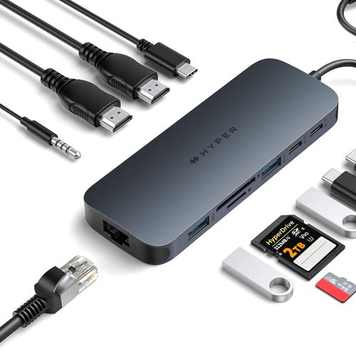 Hyper HYPER ハイパー HyperDrive Next Dual 4K60Hz HDMI 11 Port USB-C ハブ(HP-HD4006GL) 仕入先在庫品|いぃべあー 店