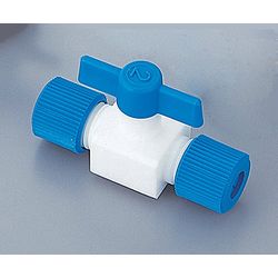 フッ素樹脂製ニ方コック（ロック締め） (1個)(016.1202.6.2) 目安在庫\u003d○[メール便対象商品]