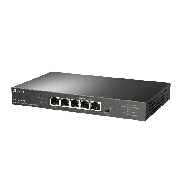 TP-LINK 5ポート2.5G デスクトップスイッチ（PoE++4ポート搭載）(TL-SG105PP-M2(UN)) 目安在庫\u003d△