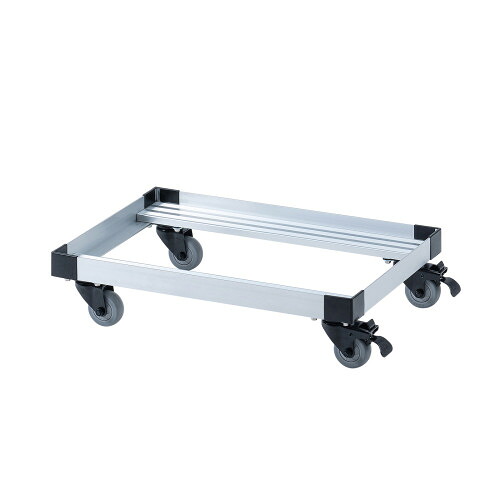 【P5S】サンワサプライ アルミドーリー(コンテナ用台車)　50リットル仕様(CART-FA950SV) メーカー在庫品｜いぃべあー　店