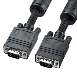 【P5S】サンワサプライ ナイロンメッシュディスプレイケーブル 15m ブラック KC-NMV150K(KC-NMV150K) メーカー在庫品