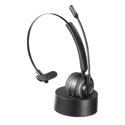 【P5S】サンワサプライ Bluetoothヘッドセットノイズキャンセル機能・充電クレードル付き(MM-BTMH66BK) メーカー在庫品