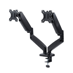 【P5S】サンワサプライ モニターアーム(ガススプリング式・デュアルアーム)(CR-LAC2405BK) メーカー在庫品｜いぃべあー　店