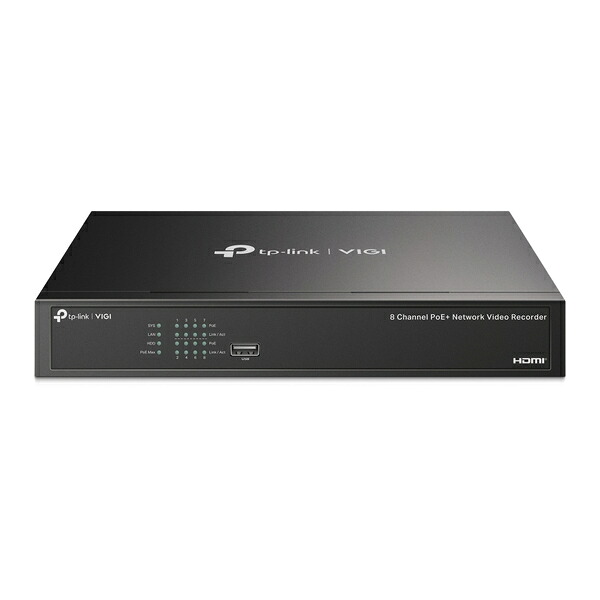 TP-LINK VIGI8チャンネルPoE+ネットワークビデオレコーダー(VIGI NVR1008H-8P(UN)) 目安在庫\u003d△