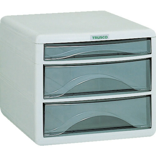 ＴＲＵＳＣＯ プラスチックレターケース A4浅型1段､深型2段 1台(PA4-SW3) 目安在庫\u003d○