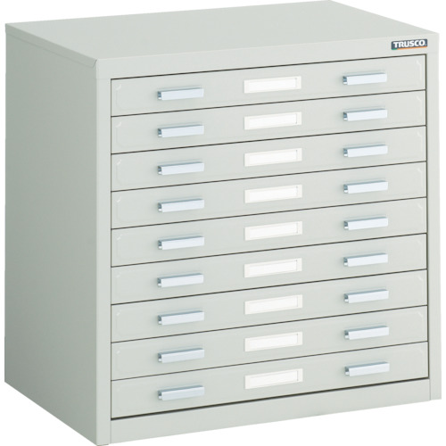 TRUSCO マップケース スチール A3×9段 541×360×H541 1台(A3-1W9) 目安在庫\u003d○