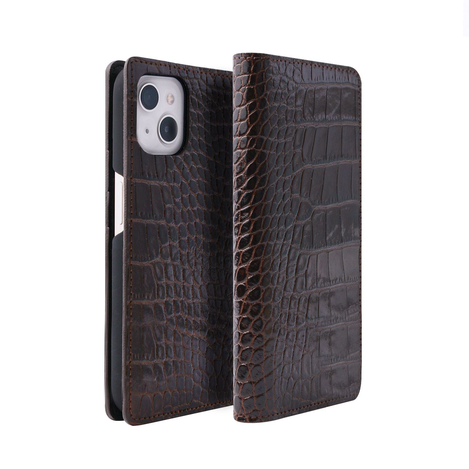 abbi SIGNATURE LIPARI イタリアンレザーダイアリーケース for iPhone 14 Plus ダークブラ(ABS24086i14MDB) 仕入先在庫品｜いぃべあー　店
