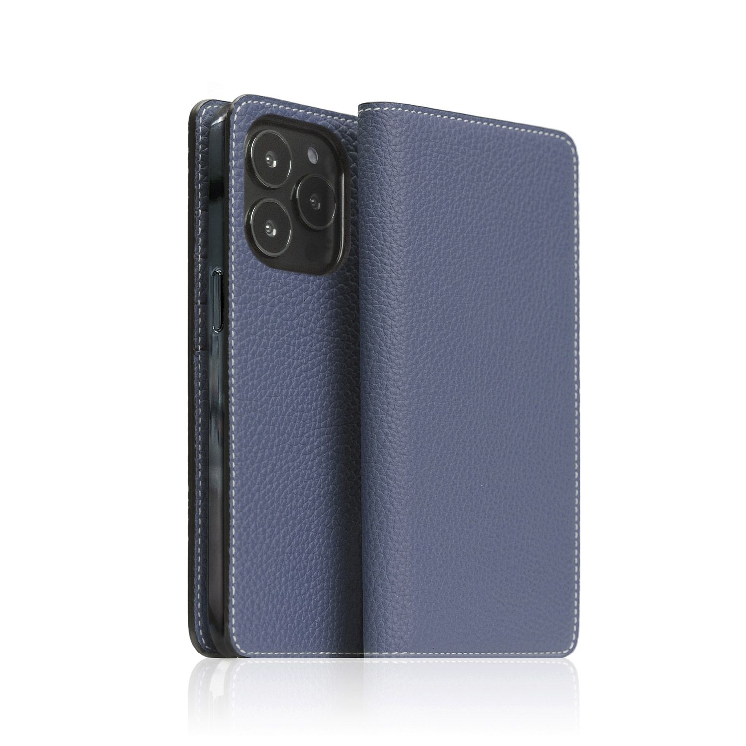 SLG Design Hybrid Grain Leather Diary Case for iPhone 14 Pro Royal Blue 手帳型(SD24318i14PBL) 仕入先在庫品
