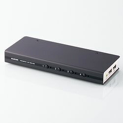 エレコム ELECOM パソコン切替器 DVI対応 BOX型 4ポート KVM-DVHDU4 メーカー在庫品｜いぃべあー　店