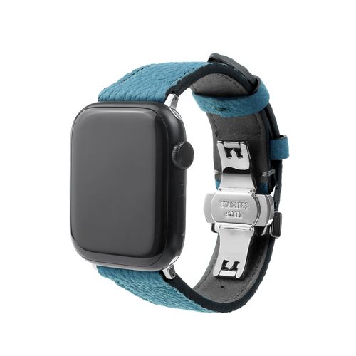 abbi SIGNATURE シュランケンカーフバンド for Apple Watch 49/46/45/44mm セルリアンブルー(ABS27677AW) 仕入先在庫品