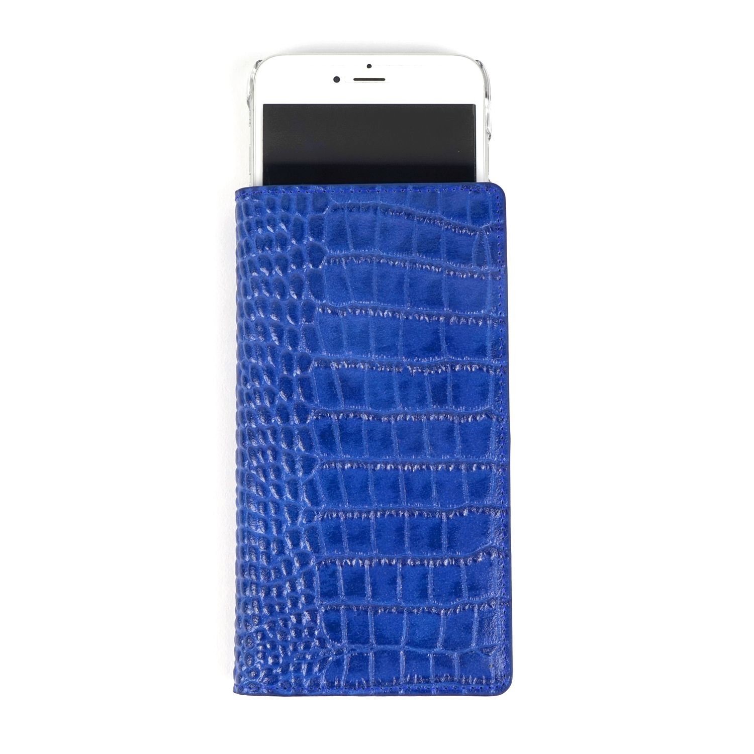 ＧＡＺＥ 多機種対応スライド式 手帳型ケース Vivid Croco Diary Lサイズ コバルトブ(GZ13080) 仕入先在庫品