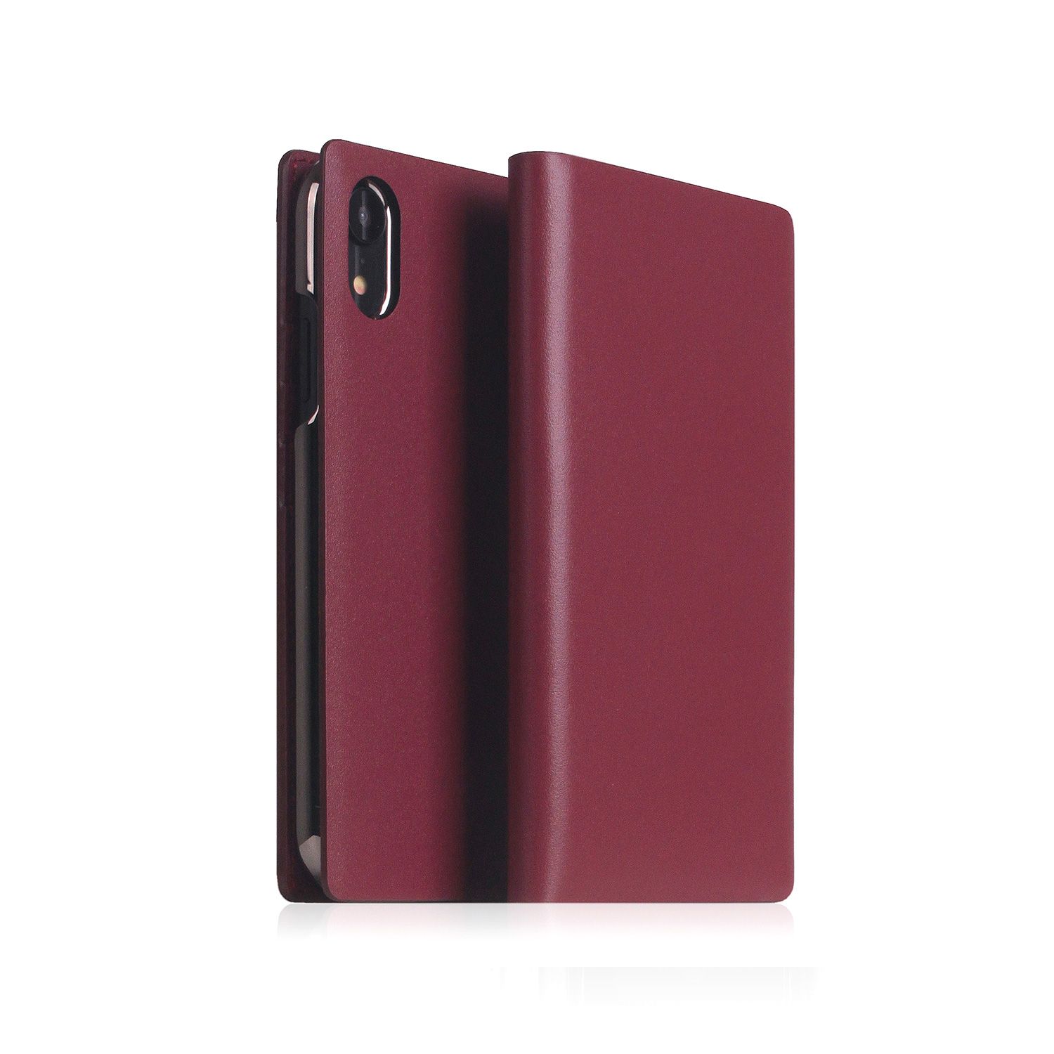 ＳＬＧ Ｄｅｓｉｇｎ iPhone XR Calf Skin Leather Diary バーガンディ(SD15471i61) 仕入先在庫品