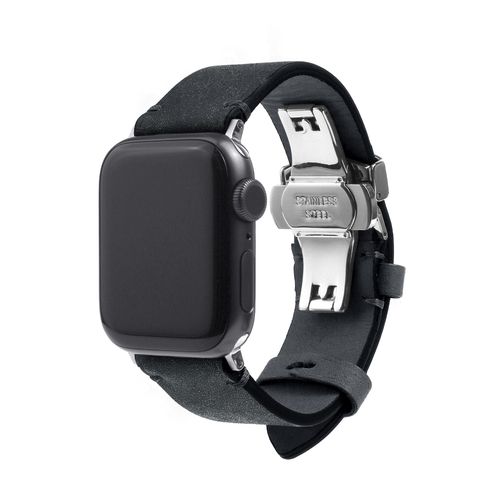 abbi SIGNATURE MARGOTイタリアンレザーバンド for Apple Watch 49/46/45/44mm ブラック(ABS27683AW) 仕入先在庫品|いぃべあー 店