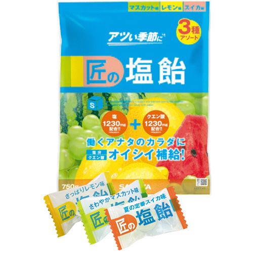サラヤ 匠の塩飴 アソート 750g/袋 1セット(3袋)(4987696278608 x3) 目安在庫\u003d○