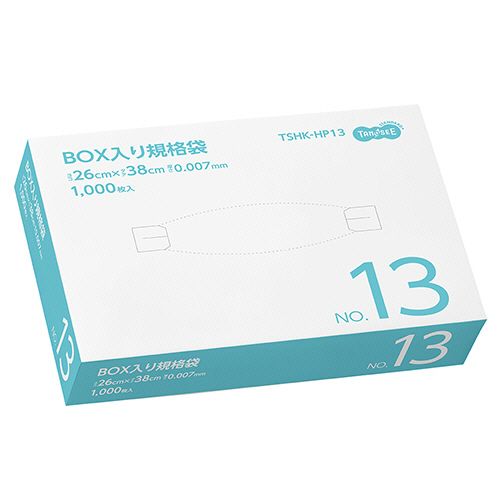 TPS BOX入規格袋 半透明 No.13 0.007×260×380mm 1セット(3000枚:1000枚×3箱)(4582796052334 x3) 目安在庫\u003d○
