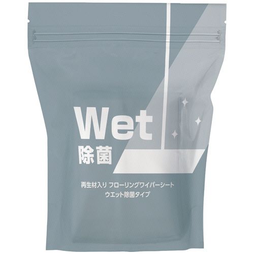 TPS 再生材入りフローリングワイパーシート チャック袋 ウェット除菌 1セット(900枚:30枚×30パック)(4582796052310 x30) 目安在庫\u003d○