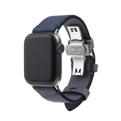 abbi SIGNATURE MARGOTイタリアンレザーバンド for Apple Watch 49/46/45/44mm ネイビー(ABS27685AW) 仕入先在庫品｜いぃべあー　店