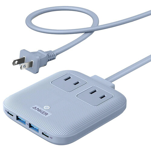 アンカージャパン 電源タップ ANKER Nano Charging Station(6-in-1 67W) グレイッシュブルー 1個(A9129N31) 目安在庫=○｜いぃべあー　店