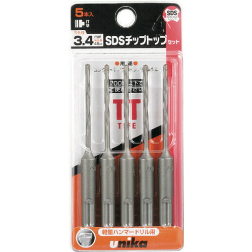ユニカ チップトップドリルセット 4.3mm 1パック(5本)(DP5T43) 目安在庫\u003d○