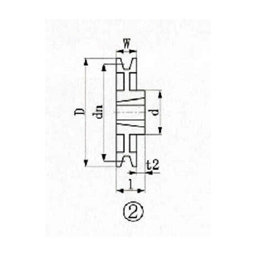 エバオン EVN ブッシングプーリー SPA 280mm 溝数1 1個(SPA2801) 目安在庫\u003d○