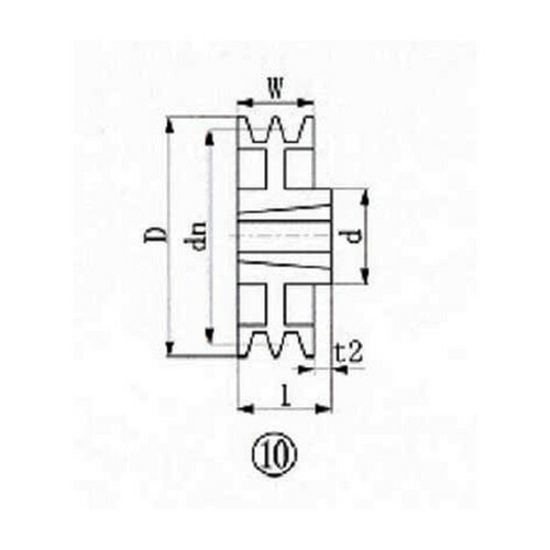 エバオン EVN ブッシングプーリー SPZ 315mm 溝数2 1個(SPZ3152) 目安在庫\u003d○