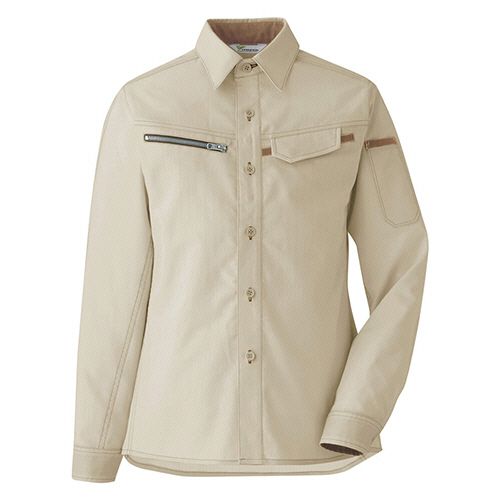 ミドリ安全 帯電防止JISベルデクセルフレックス 女性用 シャツ VELS2530上 アイボリー 9号 1着(VELS2530-UE-9) 目安在庫=○|いぃべあー 店