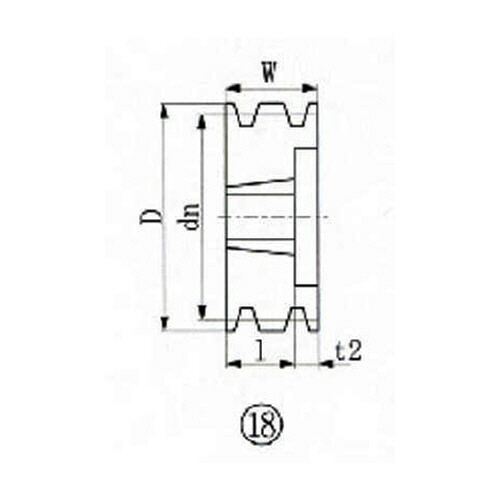 エバオン EVN ブッシングプーリー SPA 190mm 溝数3 1個(SPA1903) 目安在庫\u003d○