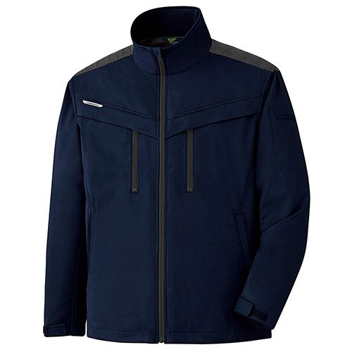ミドリ安全 防寒作業服 ベルデクセルフレックス ストレッチ防寒ジャンパー VE2007上 ネイビー S 1着(VE2007-UE-S) 目安在庫\u003d○