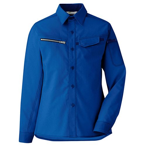 ミドリ安全 帯電防止JISベルデクセルフレックス 女性用 シャツ VELS2533上 ロイヤルブルー 15号 1着(VELS2533-UE-15) 目安在庫=○|いぃべあー 店