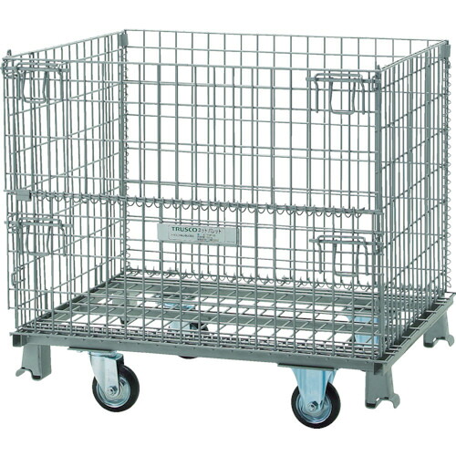 ＴＲＵＳＣＯ ネットパレット車輪付 1000×800×575 500kg用 1台(TNP-6NS) 目安在庫\u003d○