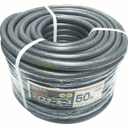 ＴＲＵＳＣＯ ツイスターホース 50m 黒 1巻(THRG-50) 目安在庫\u003d○