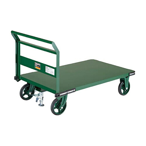 ＴＲＵＳＣＯ 鋼鉄製運搬車 800×450 ハンドル側自在車 鋳物車輪 LS付 1台(OH-3RSS) 目安在庫\u003d○